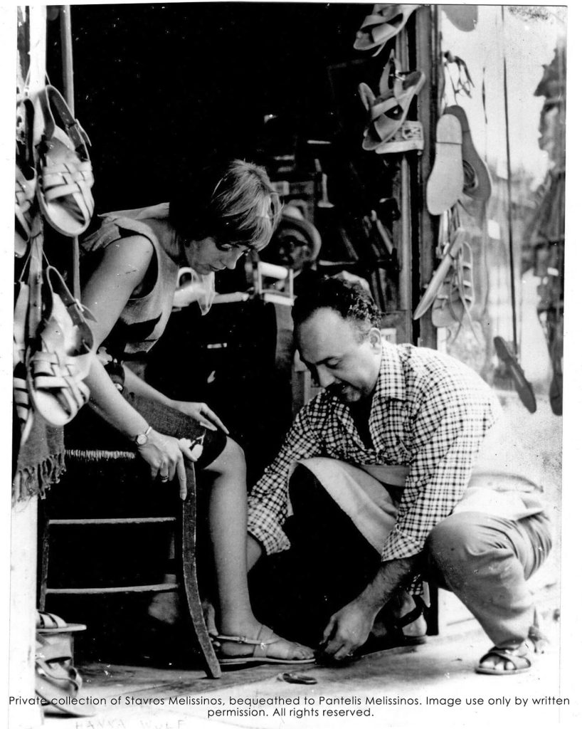Stavros Melissinos fitting a tourist
